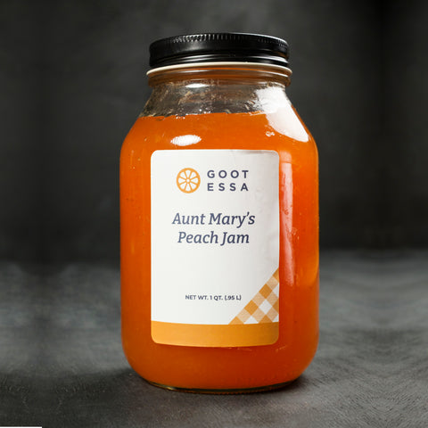 32 oz Aunt Mary's Peach Jam (Case Lot of 4)