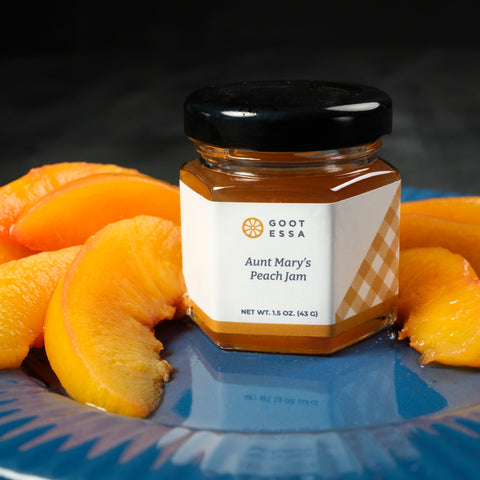 1.5 oz Aunt Mary's Peach Jam (Case Lot of 24)