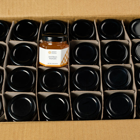 1.5 oz Aunt Mary's Peach Jam (Case Lot of 24)