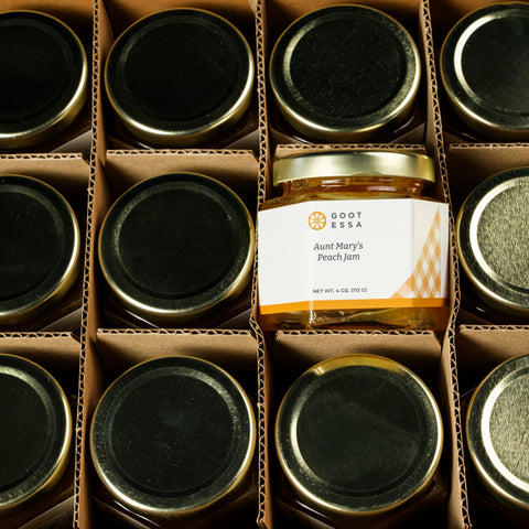 4 oz Aunt Mary's Peach Jam (Case Lot of 12)