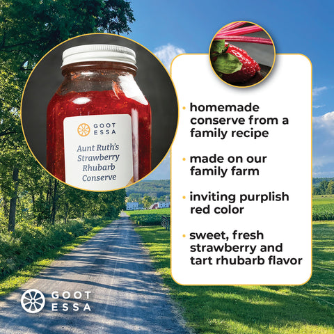 32 oz Aunt Ruth's Strawberry Rhubarb Conserve (Case Lot of 4)
