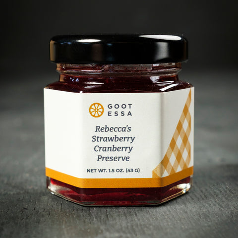 1.5 oz Rebecca's Strawberry Cranberry Preserve (Case Lot of 24)
