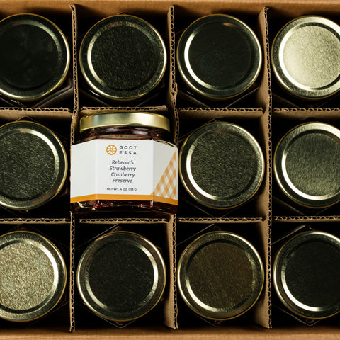 4 oz Rebecca's Strawberry Cranberry Preserve (Case Lot of 12)