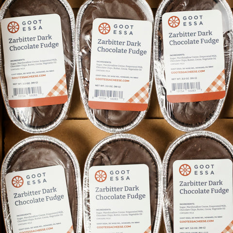 3.5 oz Zarbitter Dark Chocolate Fudge (Case Lot of 6)