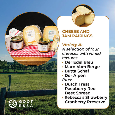 Cheese and Jam Pairing - A (1.5 lbs. of 4 Cheeses & 2 4 oz Condiments)