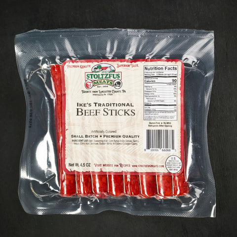 4.5 oz Ike's Traditional Beef Sticks (Case Lot of 20)