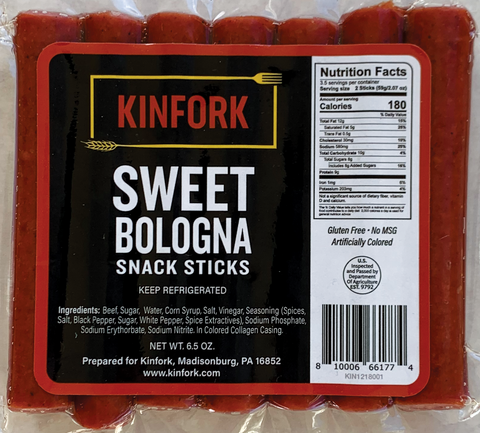 Sweet Bologna Snack Sticks