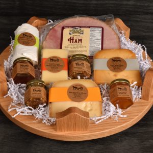 Countryside Cheese Selection Gift Wooden Lazy Susan