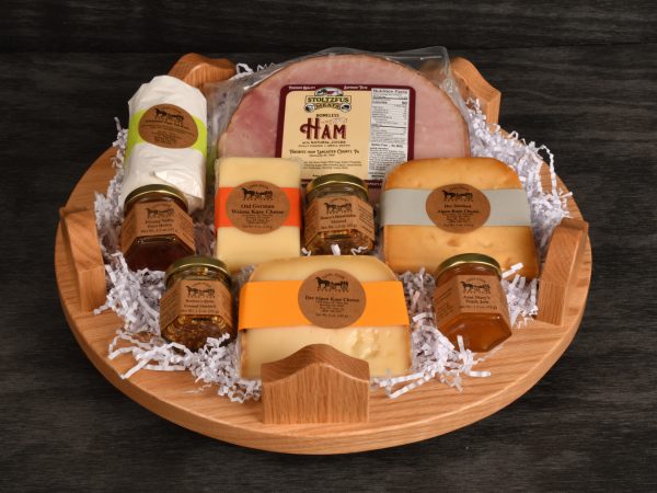 Countryside Cheese Selection Gift Wooden Lazy Susan